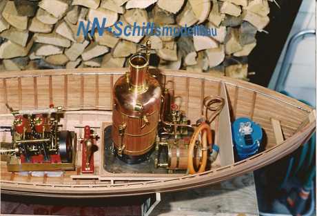 La Moette, Dampfbarkasse mit 2 Zylinder- Dampfmaschine (1996-1997)