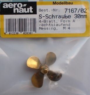 Messing Vierblattschraube einmal links + rechts laufend
