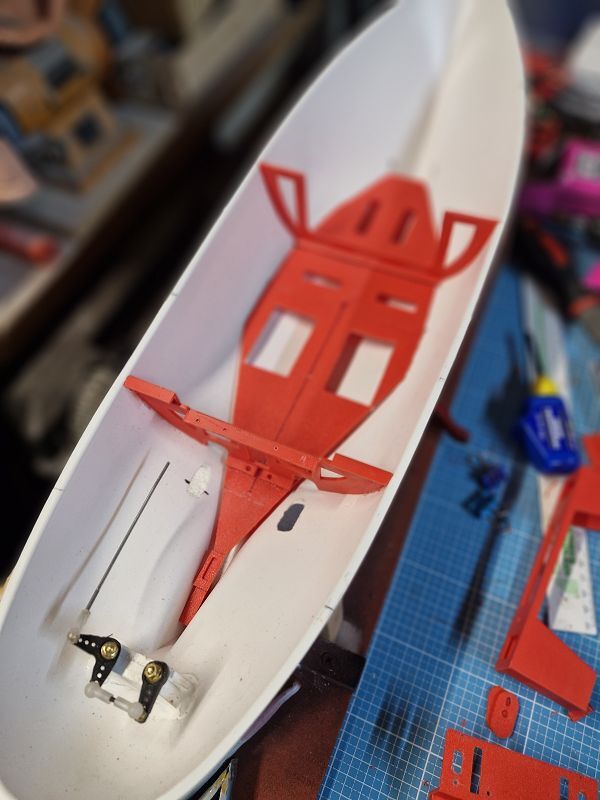 Die 3D-Druck- Einbauten, es wurden nicht die Teile benutz aus dem bausatz