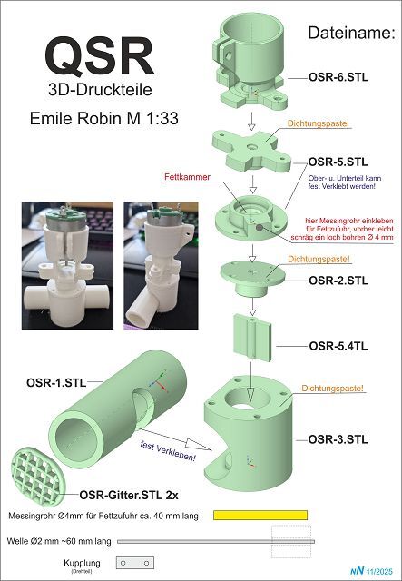 QSR 3D-Druckteile-Liste