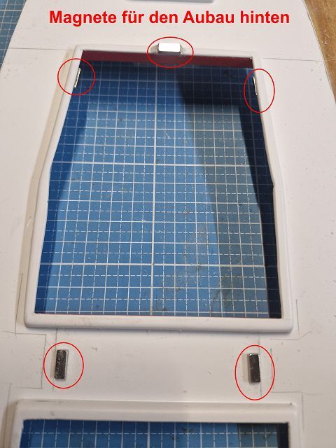 Magnete für die befestigung des Aufbau