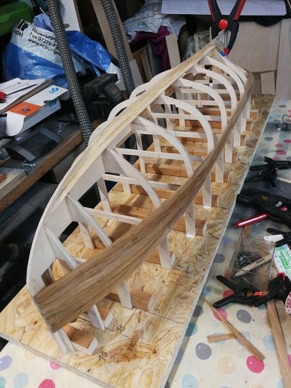 Spanten Heling mit teilweise Teakholzbeplankung