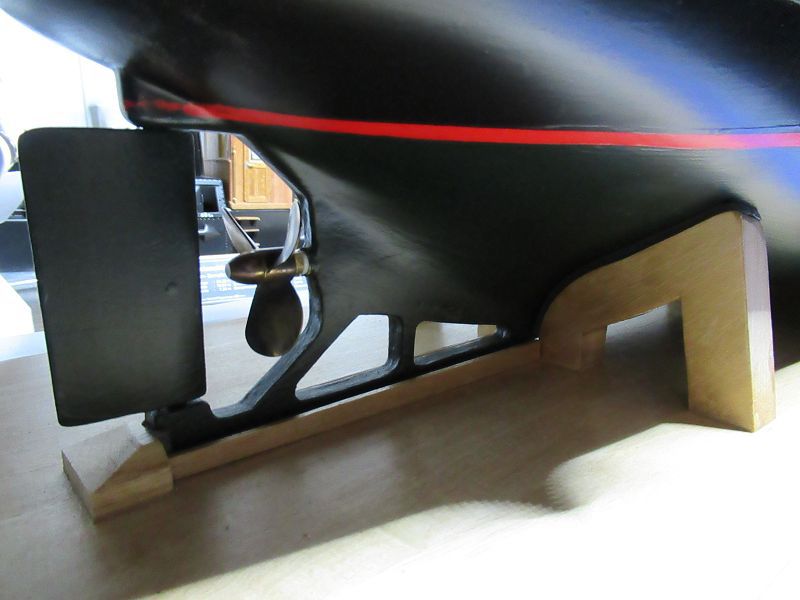 Schiffsschraube mit Ruder